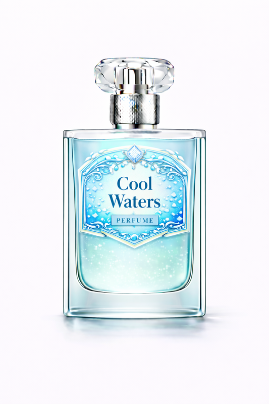 Cool Waters perfume for men fresh aquatic citrus designer fragrance bottle