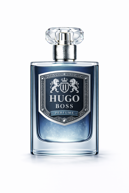 Hugo Boss perfume for men fresh woody aromatic designer fragrance bottle